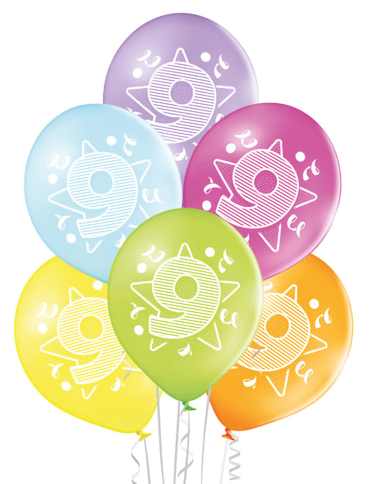 Ekoilmapallo 9 vuotta 6 kpl/pkt