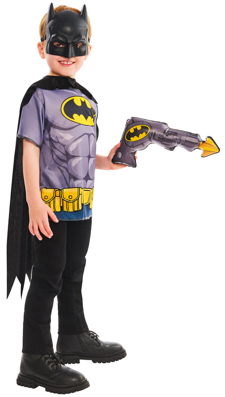 Batman asusetti; paita, viitta, maski ja ase