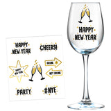 Lasinmerkitsijät Happy New Year 8 kpl/pkt
