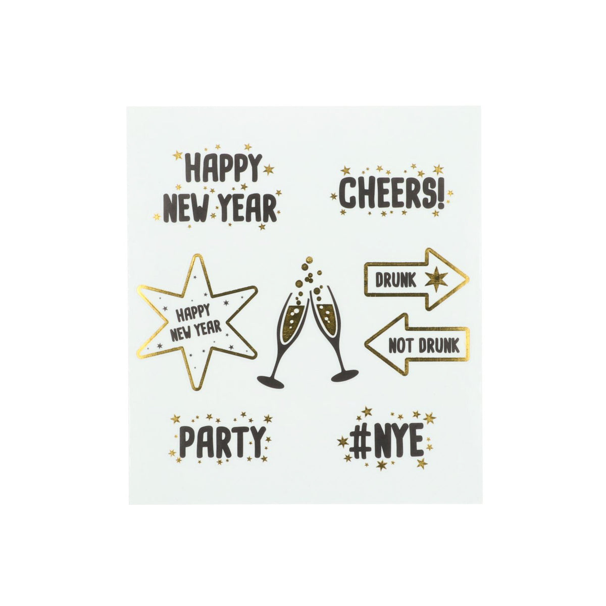Lasinmerkitsijät Happy New Year 8 kpl/pkt