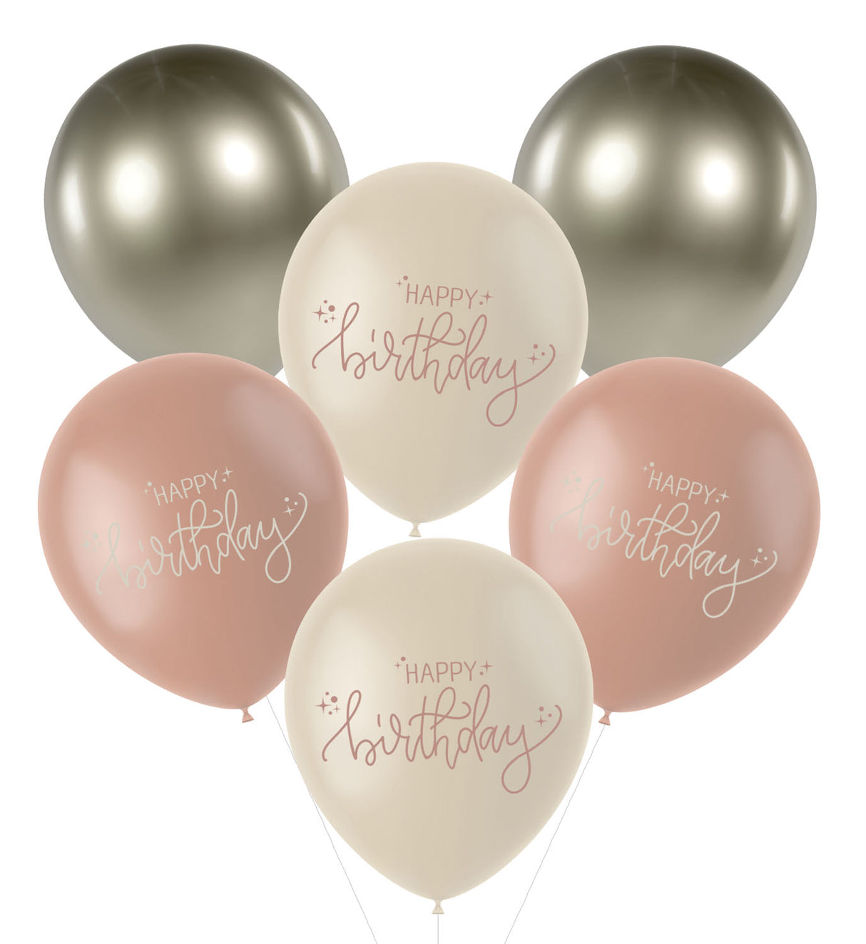 Happy Birthday ilmapallo 33 cm 6 kpl/pss