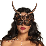 Puolinaamari demoni sarvilla