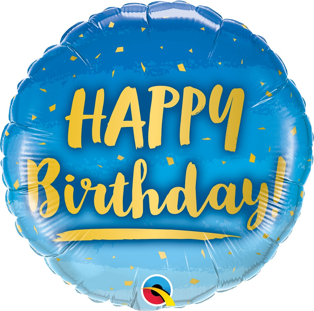 Happy Birthday sininen foliopallo