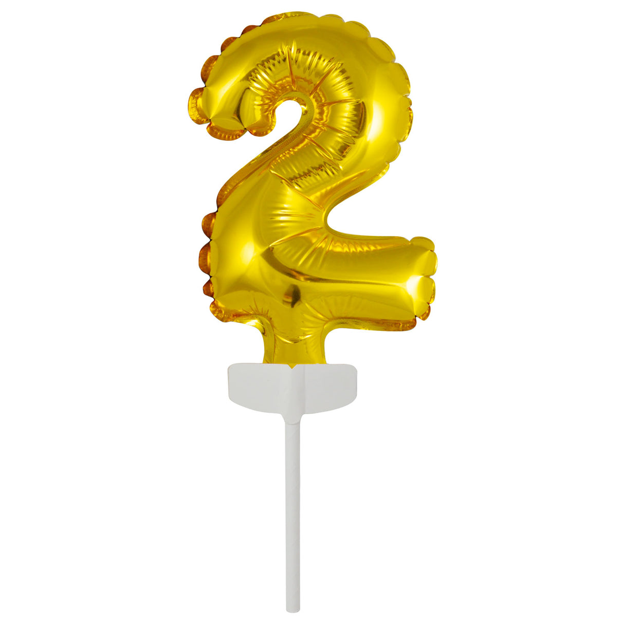 Kakunkoriste numerofoliopallo 2 kullanvärinen 11 x 7 cm
