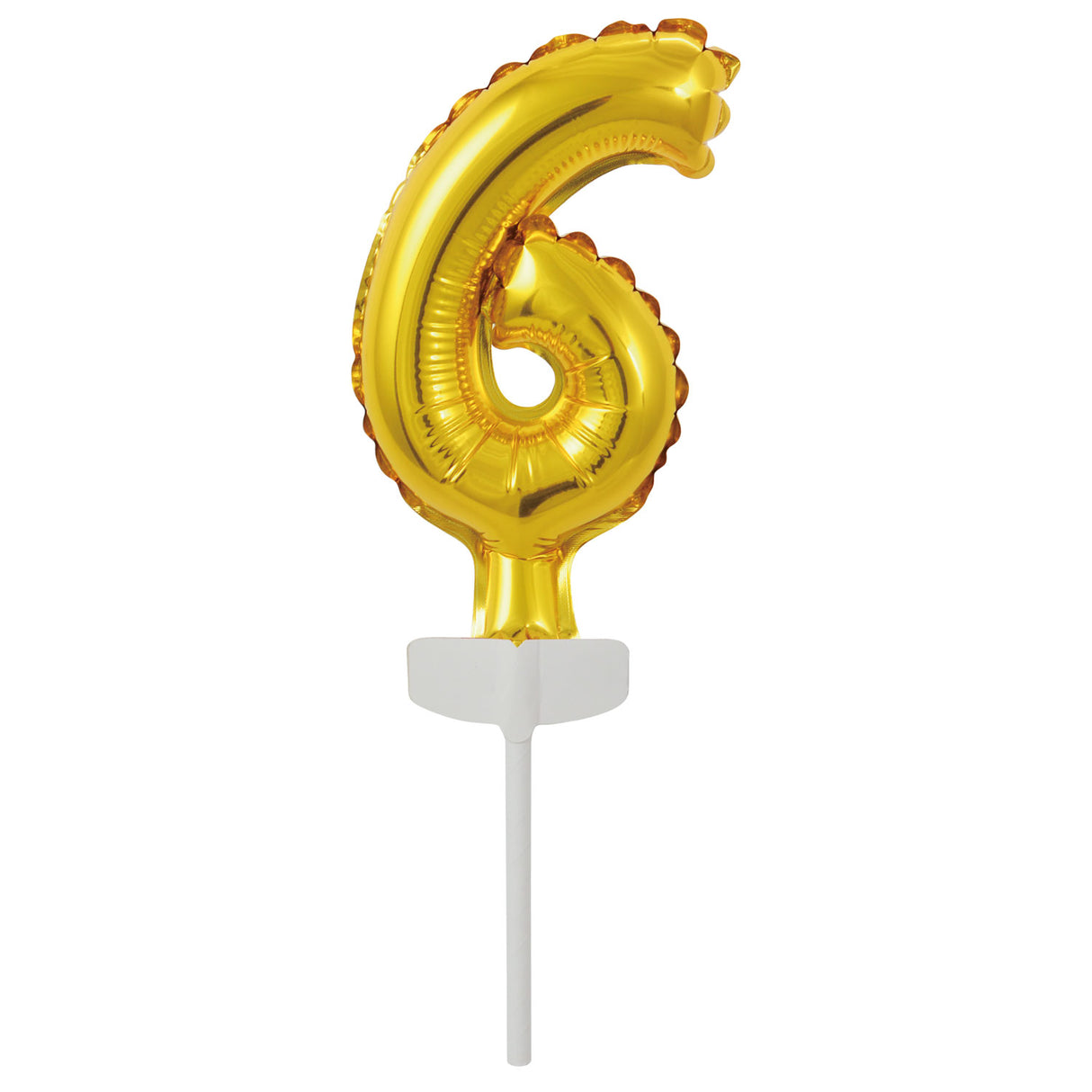 Kakunkoriste numerofoliopallo 6 kullanvärinen 11 x 7 cm