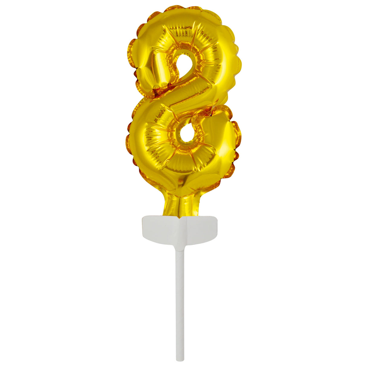 Kakunkoriste numerofoliopallo 8 kullanvärinen 11 x 7 cm