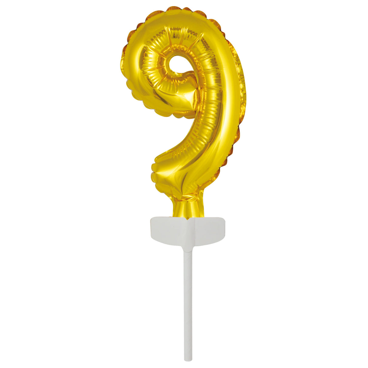 Kakunkoriste numerofoliopallo 9 kullanvärinen 11 x 7 cm