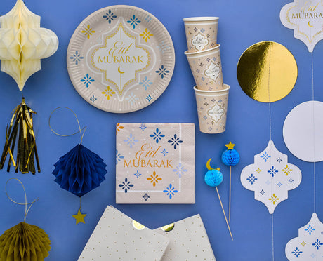 Eid Mubarak suuri pahvilautanen 8 kpl/pkt