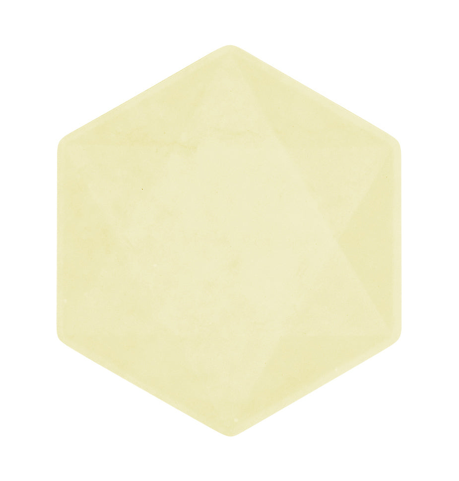 Vert Decor kuusikulmainen pieni lautanen keltainen 6 kpl/pkt