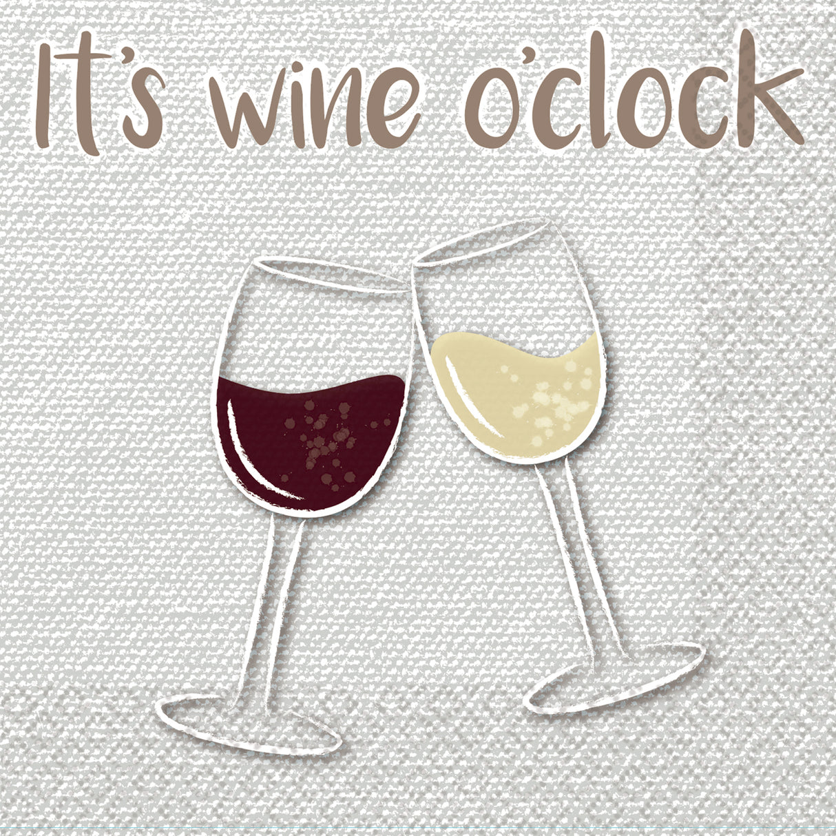 Suuri lautasliina 33 x 33 cm It's Wine O'clock 16 kpl/pkt