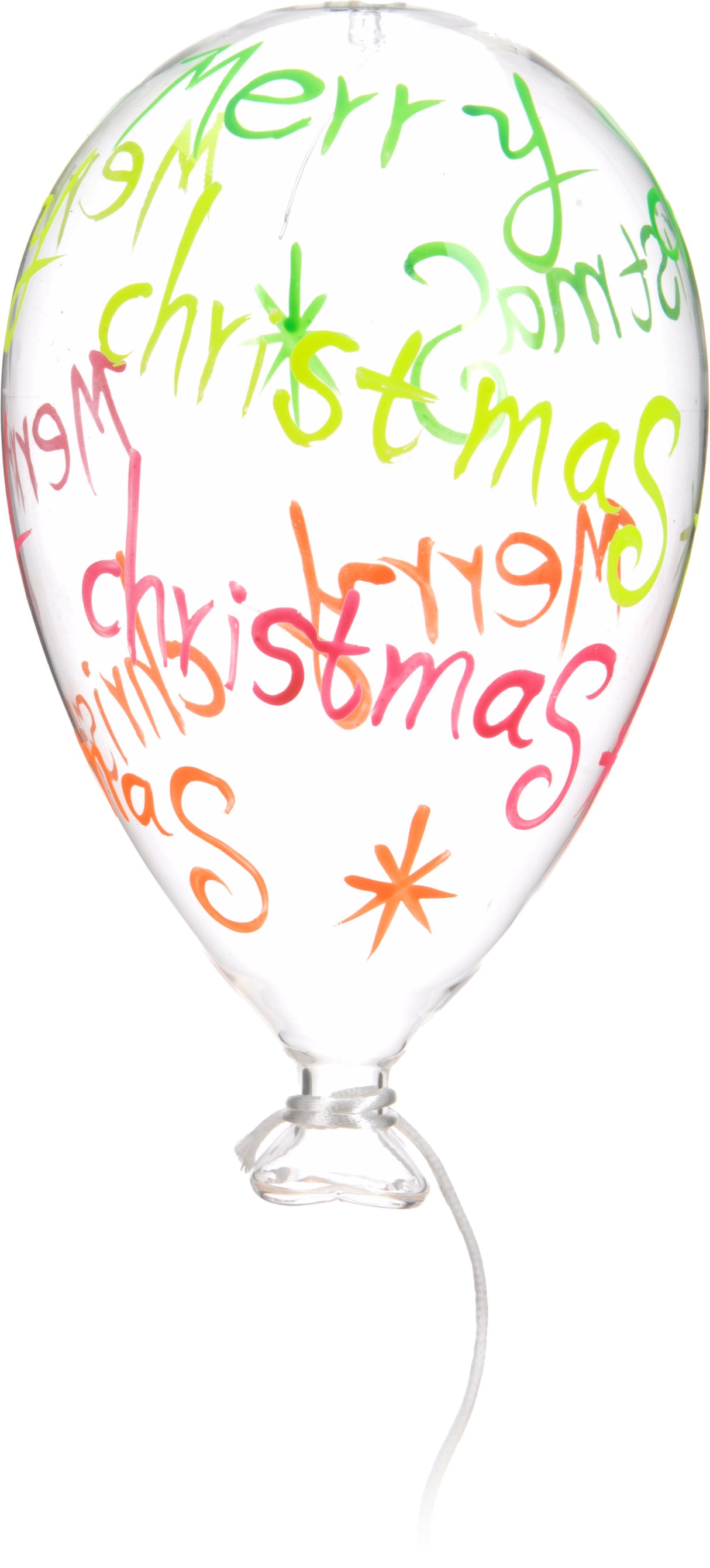 Merry Christmas lasinen koristeilmapallo 20cm
