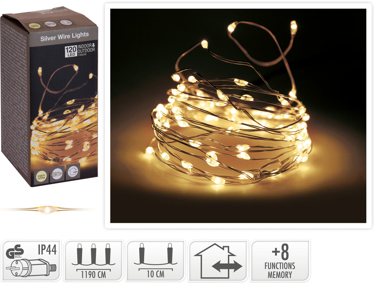 Led-valonauha 120 lediä, 8 eri toimintoa, sisä- ja ulkokäyttöön