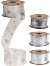 Koristenauha jouluaiheet 4 cm X 250 cm 1 rll/pkt (3 eri vaihtoehtoa)