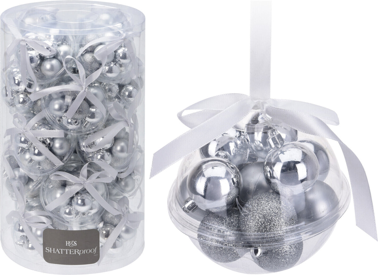 Joulukuusenkoristepallo hopeanvärinen