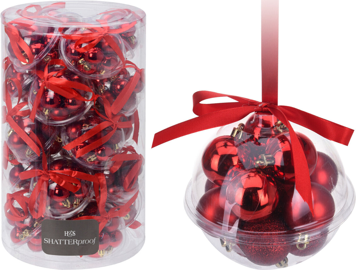 Joulukuusenkoristepallo punainen