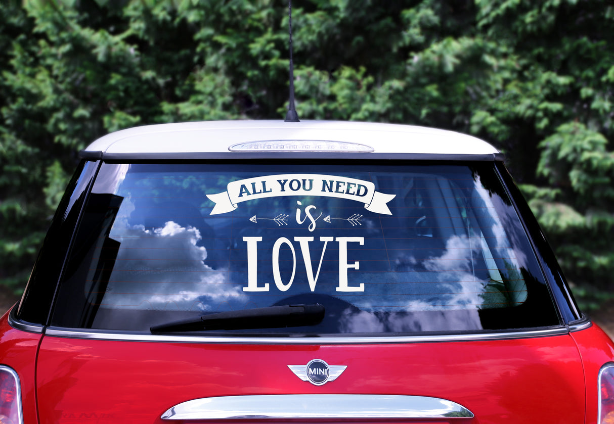 All you need is love autonkoristelutarra 33 x 45 cm