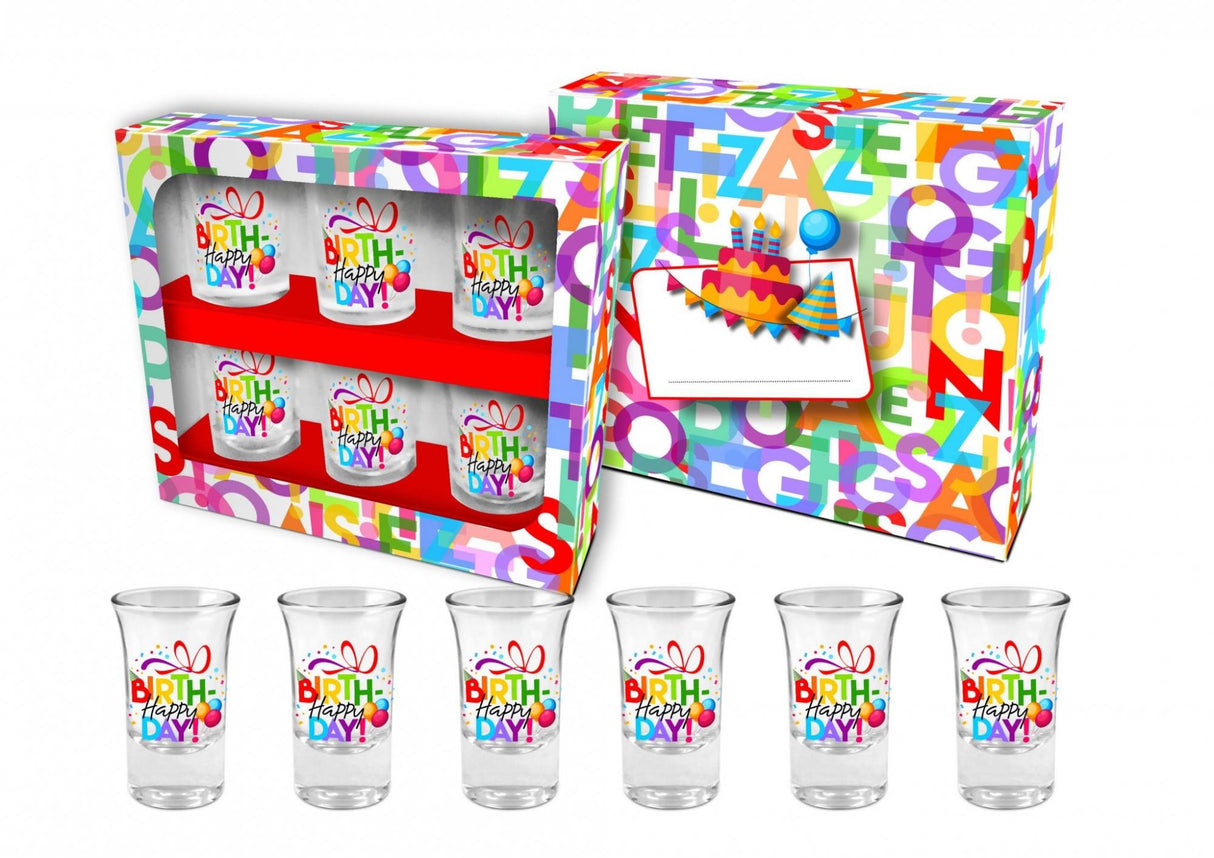 Shottilasi Happy Birthday! 6 kpl/pkt