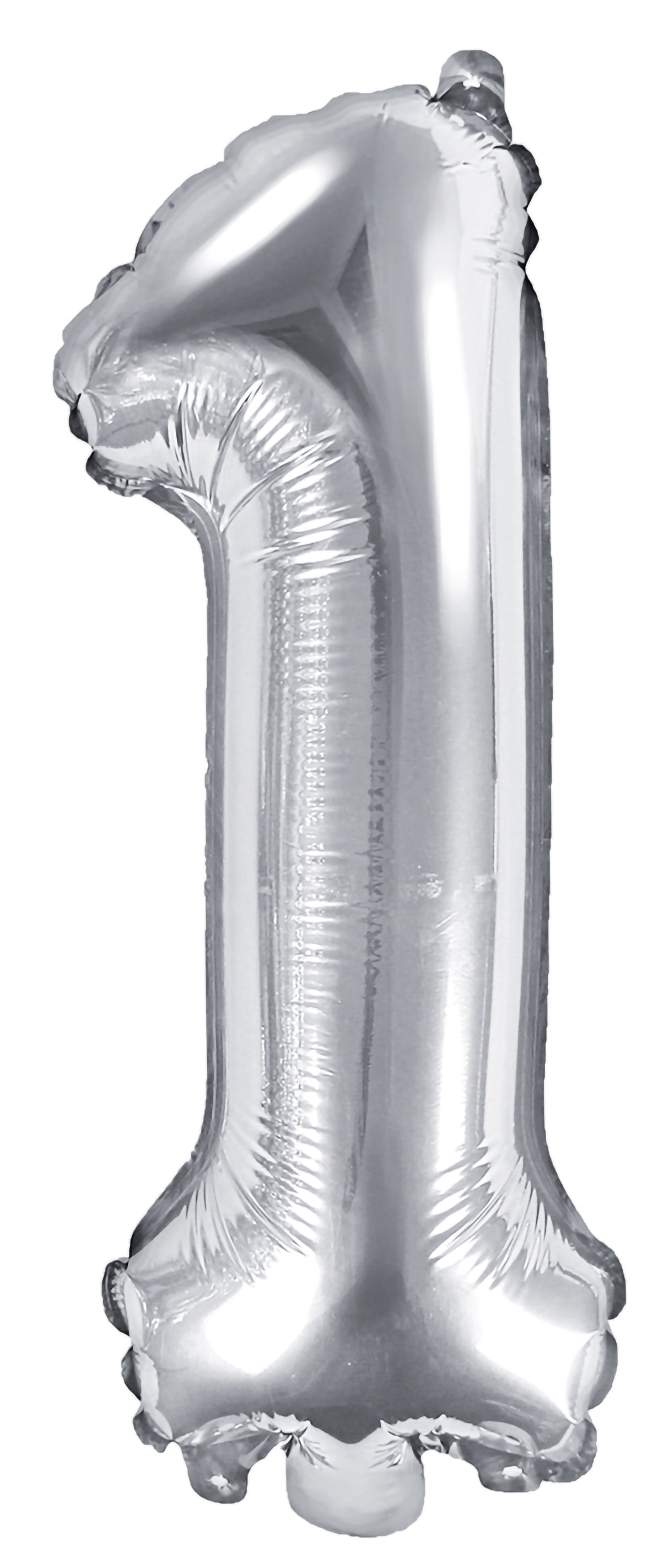 Numerofolio 1 hopeanvärinen ilmatäytteinen 35 cm
