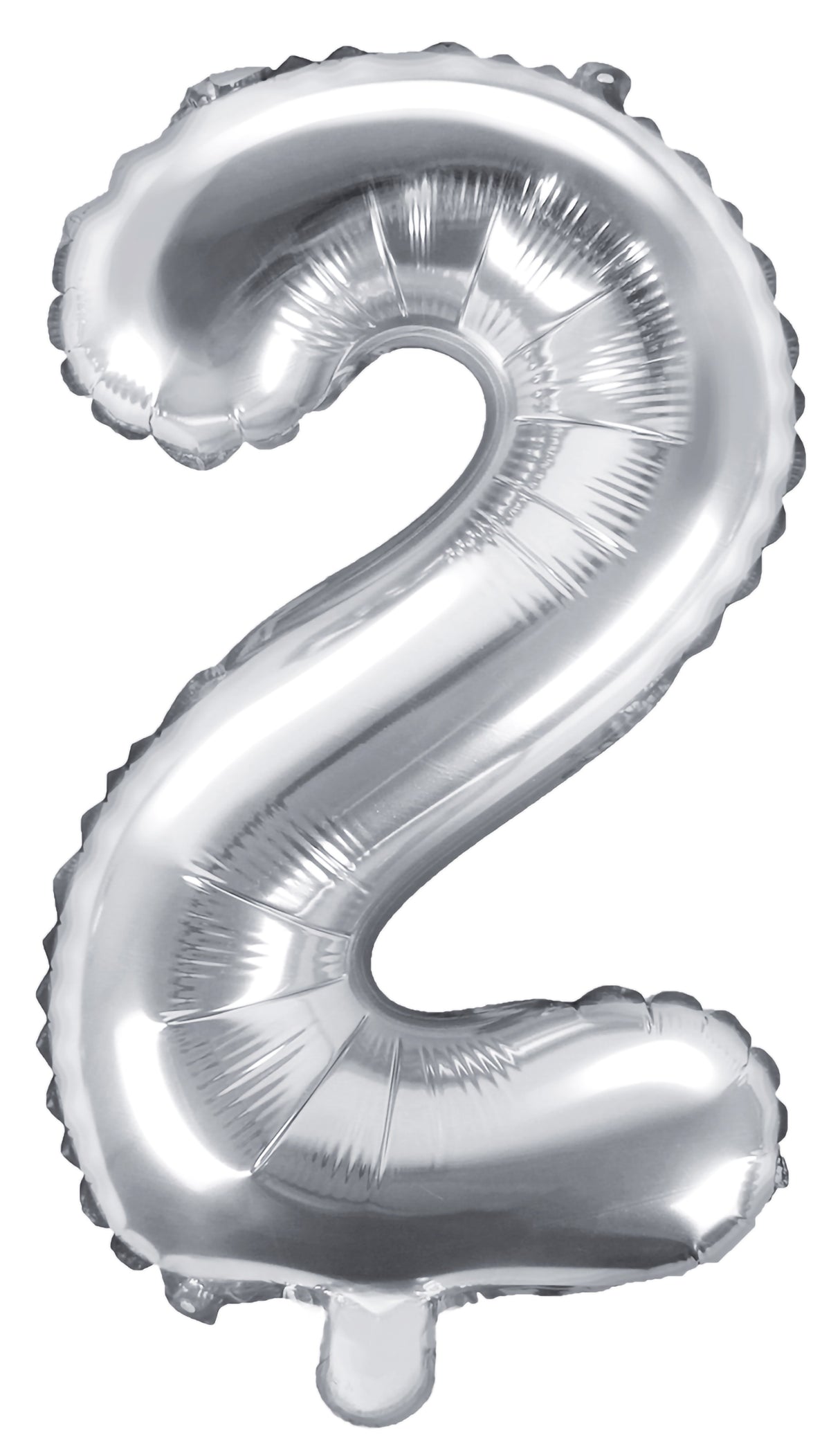 Numerofolio 2 hopeanvärinen ilmatäytteinen 35 cm