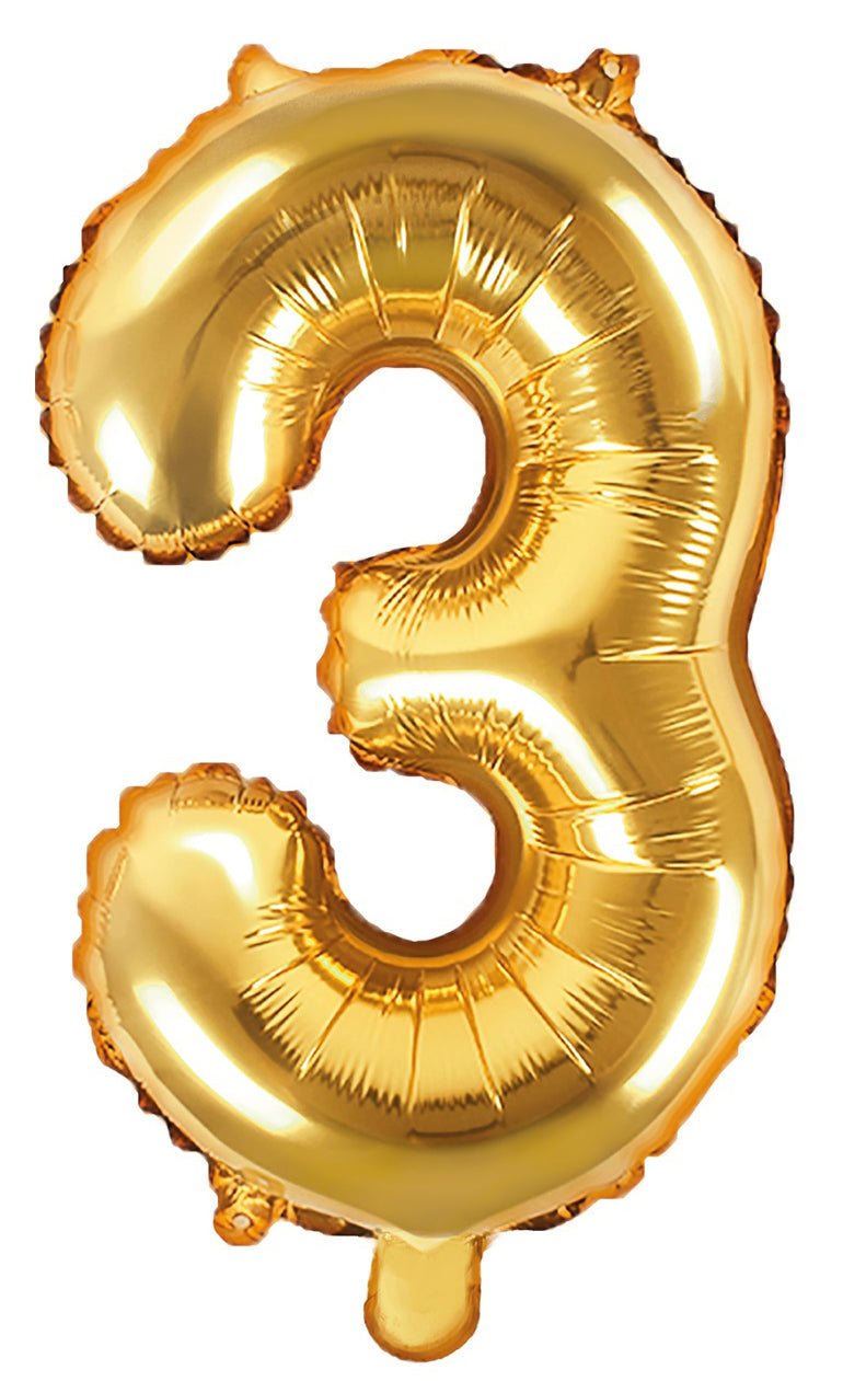 Numerofolio 3 kullanvärinen ilmatäytteinen 35 cm