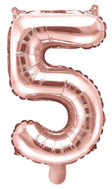 Numerofolio 5 ruusukullanvärinen ilmatäytteinen 35 cm