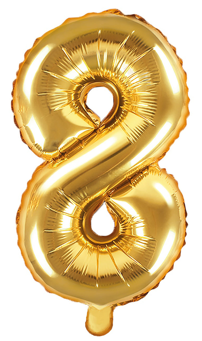 Numerofolio 8 kullanvärinen ilmatäytteinen 35 cm