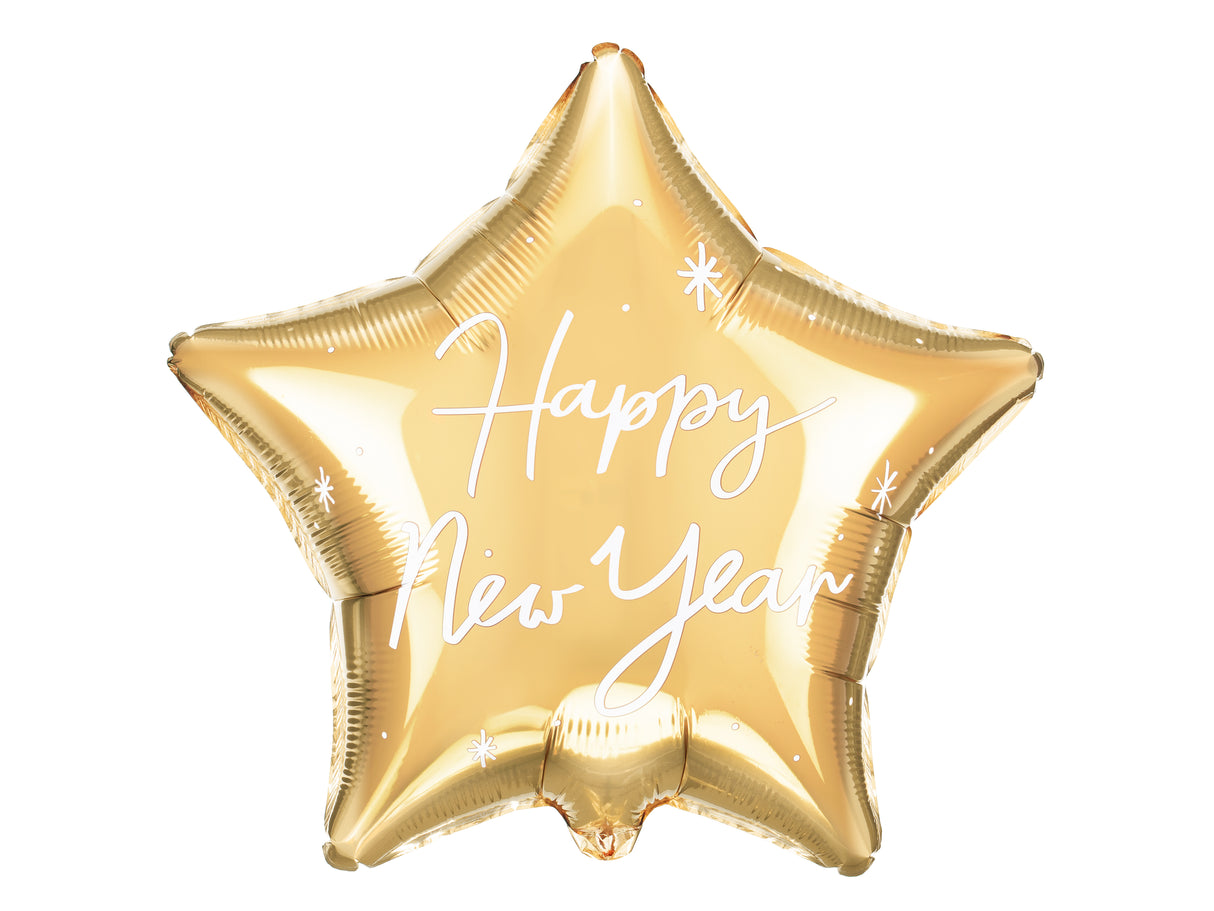 Happy New Year tähti foliopallo