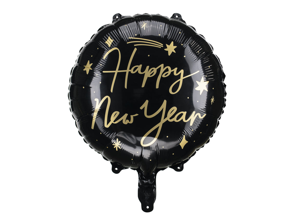 Happy New Year musta foliopallo