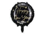 Happy New Year musta foliopallo