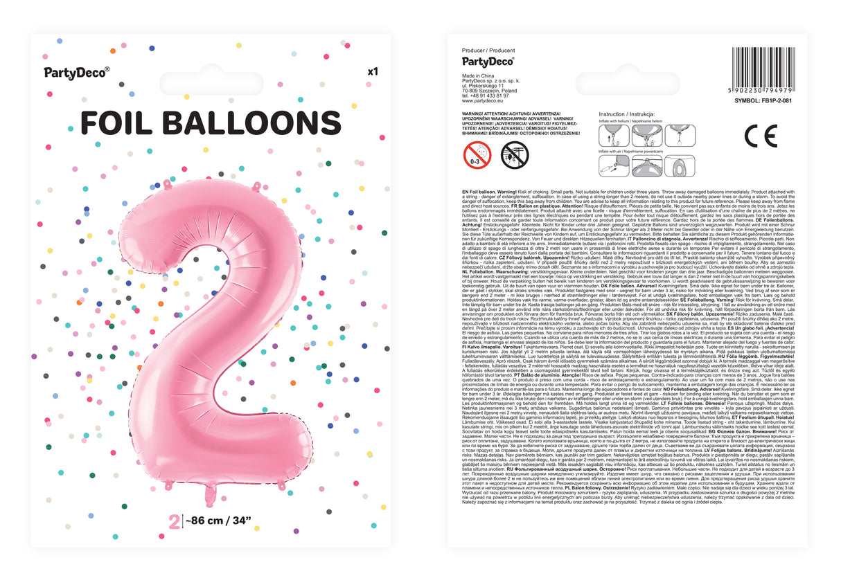 Numerofolio 2 pinkki 86 cm