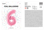 Numerofolio 6 pinkki 86 cm