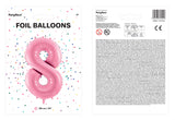Numerofolio 8 pinkki 86 cm