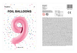 Numerofolio 9 pinkki 86 cm