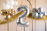 Numerofolio 2 hopeanvärinen 72 cm