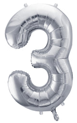Numerofolio 3 hopeanvärinen 72 cm