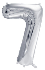 Numerofolio 7 hopeanvärinen 72 cm