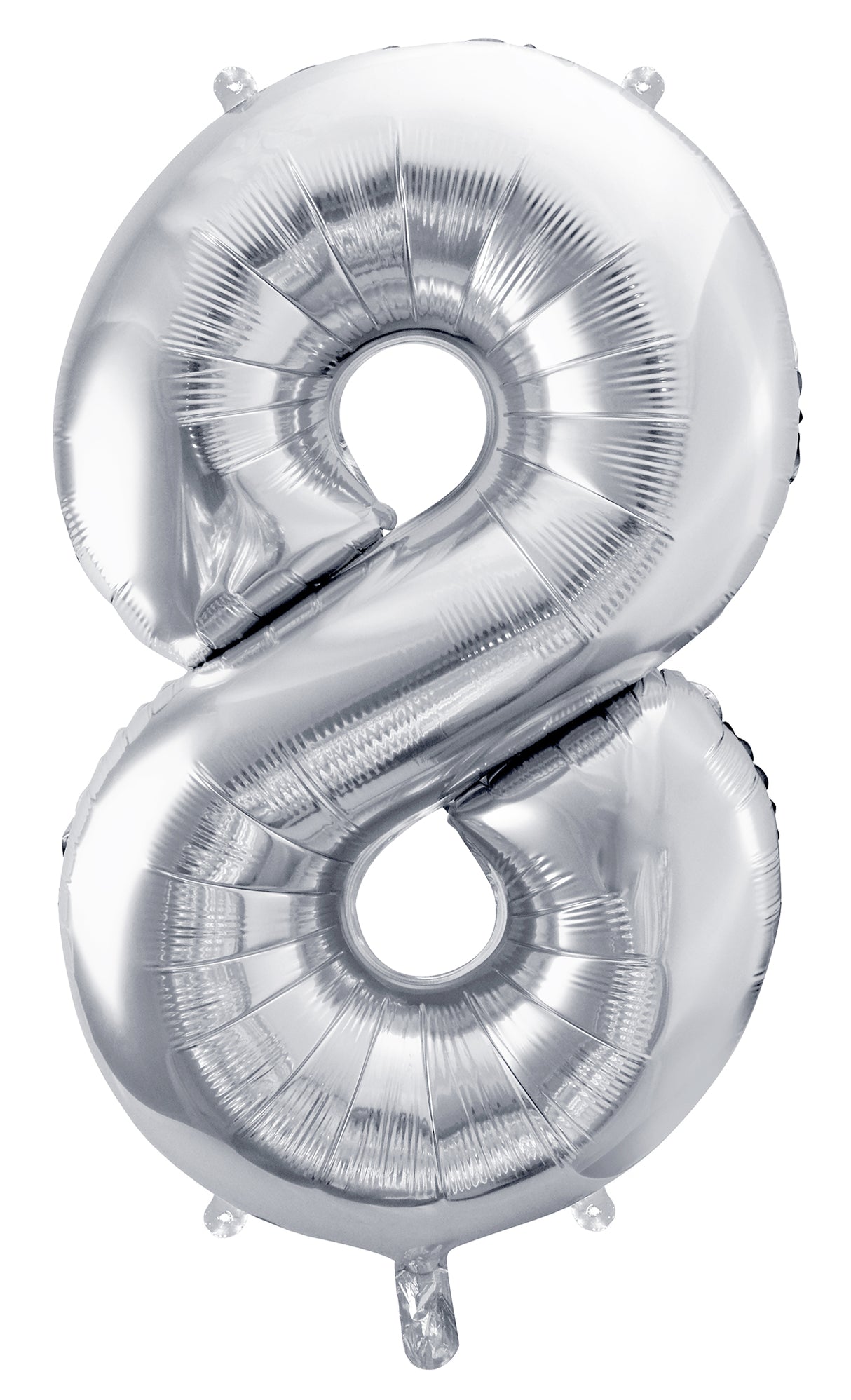 Numerofolio 8 hopeanvärinen 72 cm
