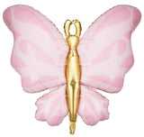 Perhonen muotofoliopallo pinkki