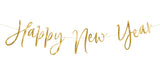 Happy New Year kirjainnauha kullanvärinen 18 x 66 cm