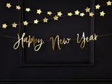 Happy New Year kirjainnauha kullanvärinen 18 x 66 cm