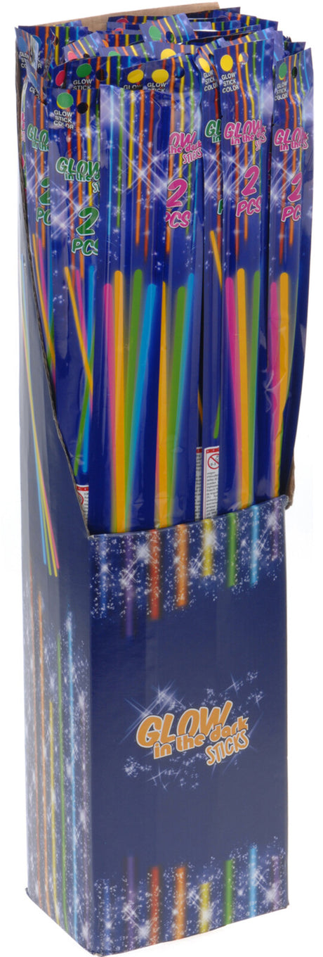 Pimeässä hohtavat valotikut 64 cm 2 kpl/pkt
