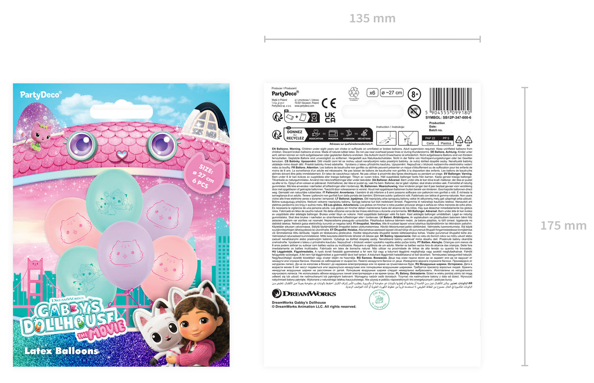 Gabby's Dollhouse ilmapallo 6 kpl/pss