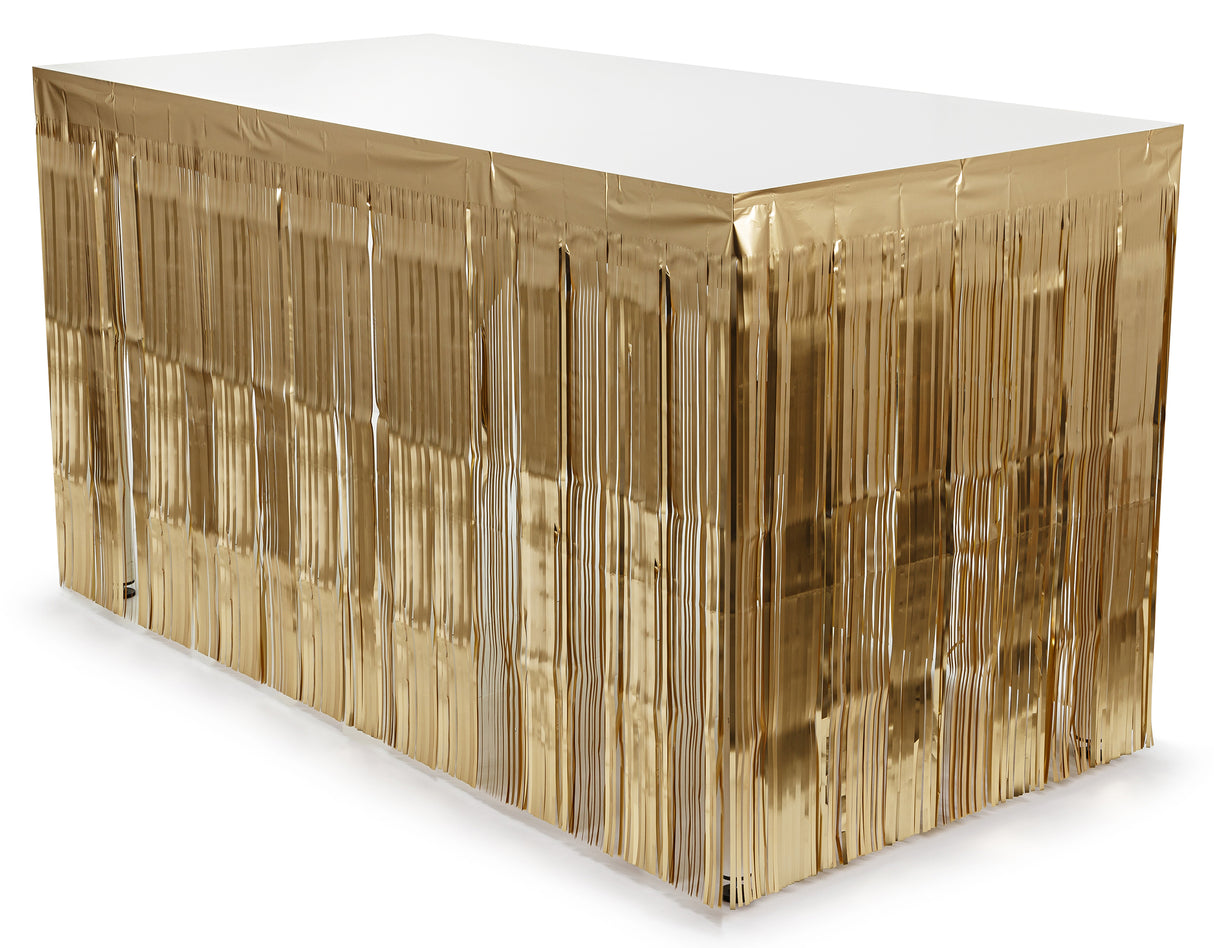 Juhlava pöydän reunus 300 x 80 cm kullanvärinen