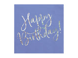 Happy Birthday suuri lautasliina, sininen 20 kpl/pkt