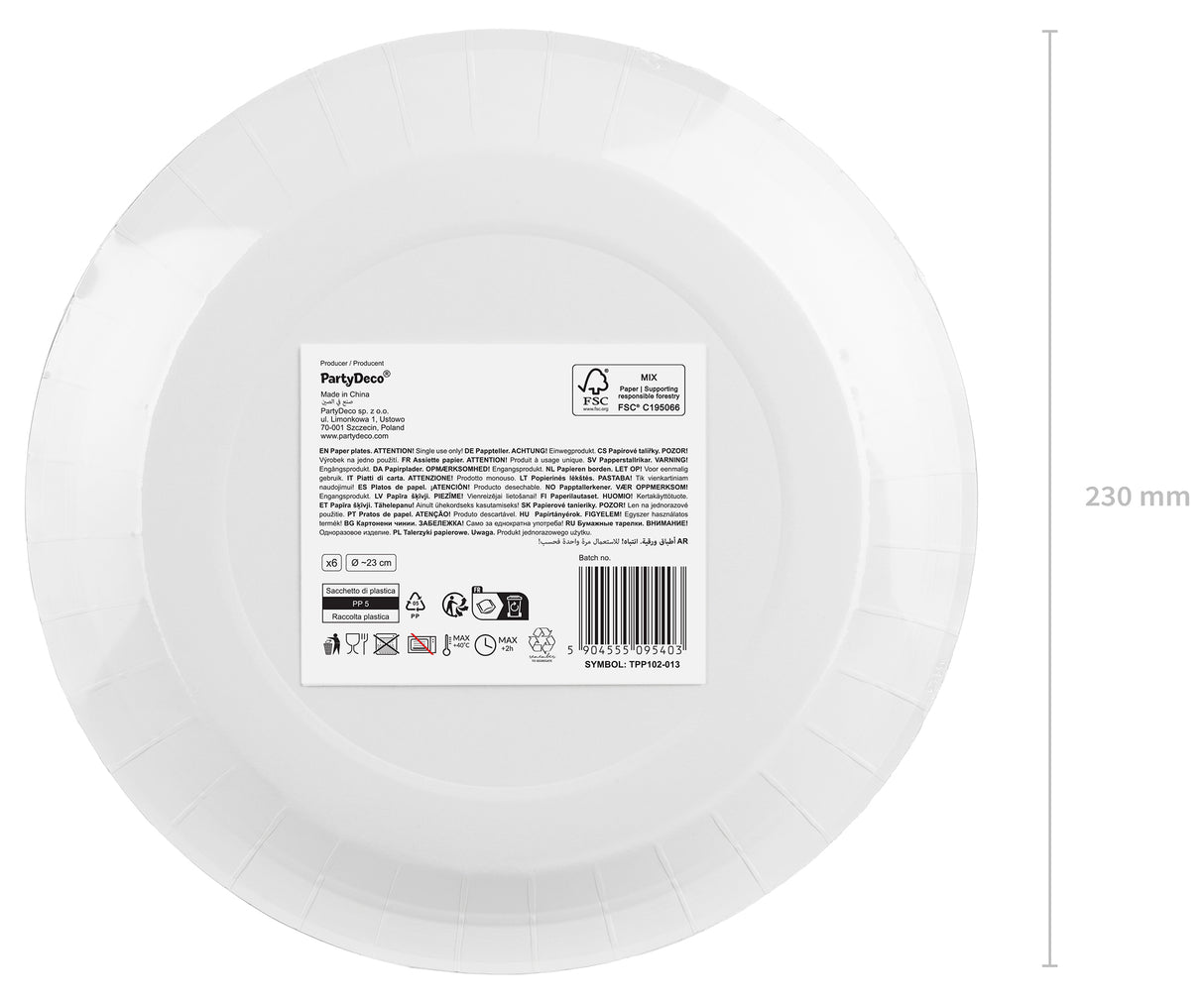 Pahvilautanen beige, 23 cm 6 kpl/pkt