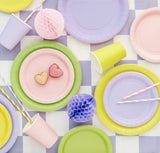 Pahvilautanen keltainen, 23 cm 6 kpl/pkt