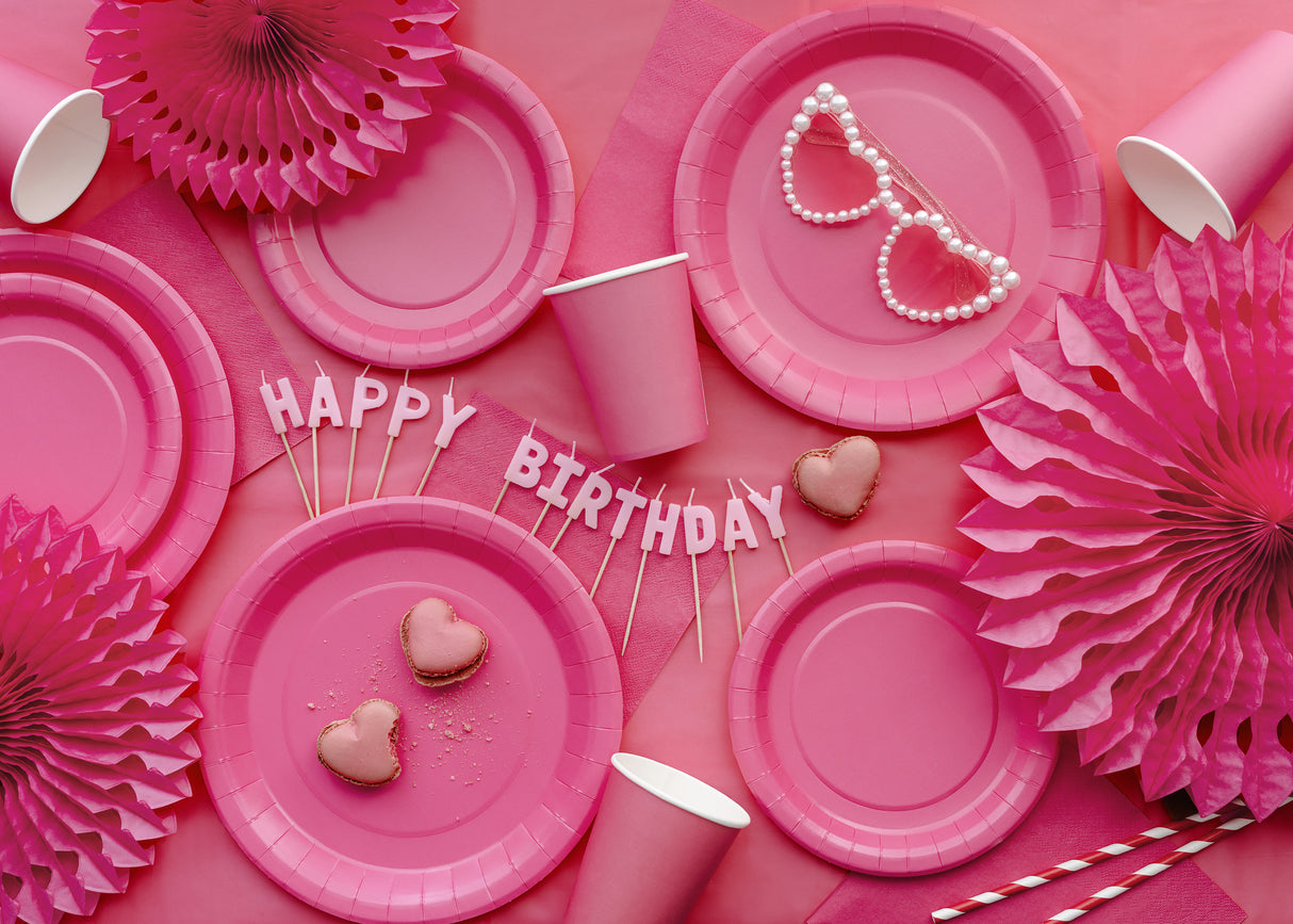 Pieni pahvilautanen pinkki, 18 cm 6 kpl/pkt