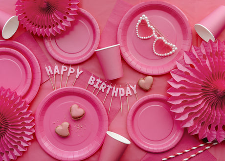 Pieni pahvilautanen pinkki, 18 cm 6 kpl/pkt