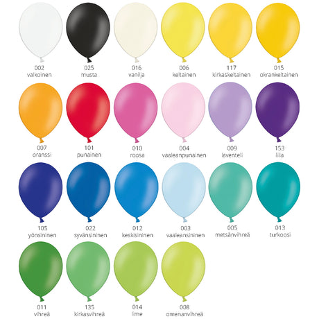 250 mainospalloa heliumkaasulla, 1-väripainatus