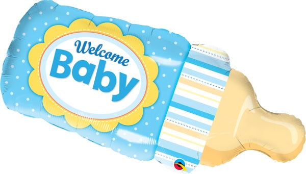 Tuttipullo Welcome baby vaaleansininen erikoismuotofolio